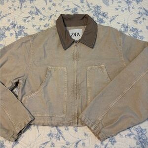 ZARA BARN JACKET-S-TAN